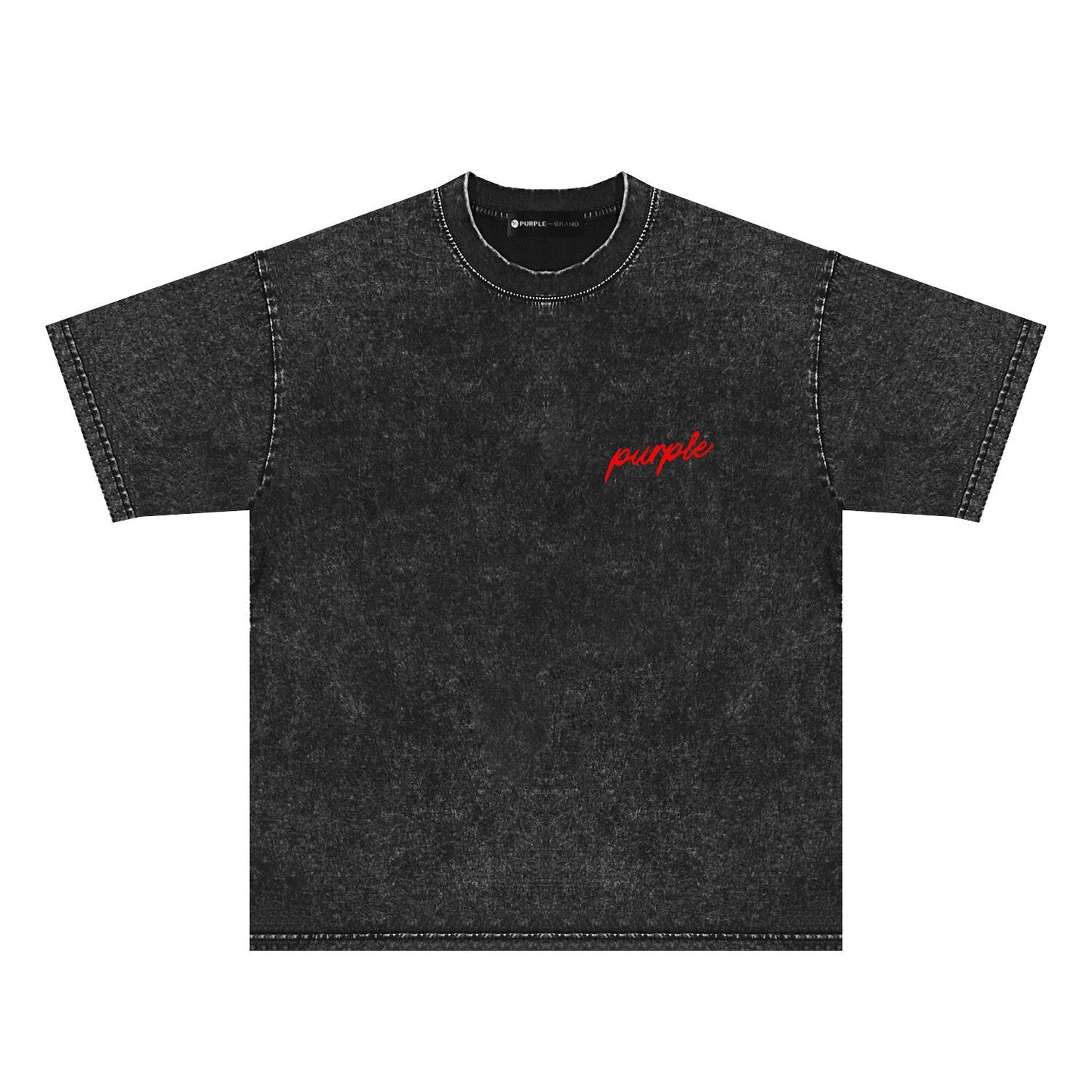 Purple Brand Distressed T Shirts Short Sleeve