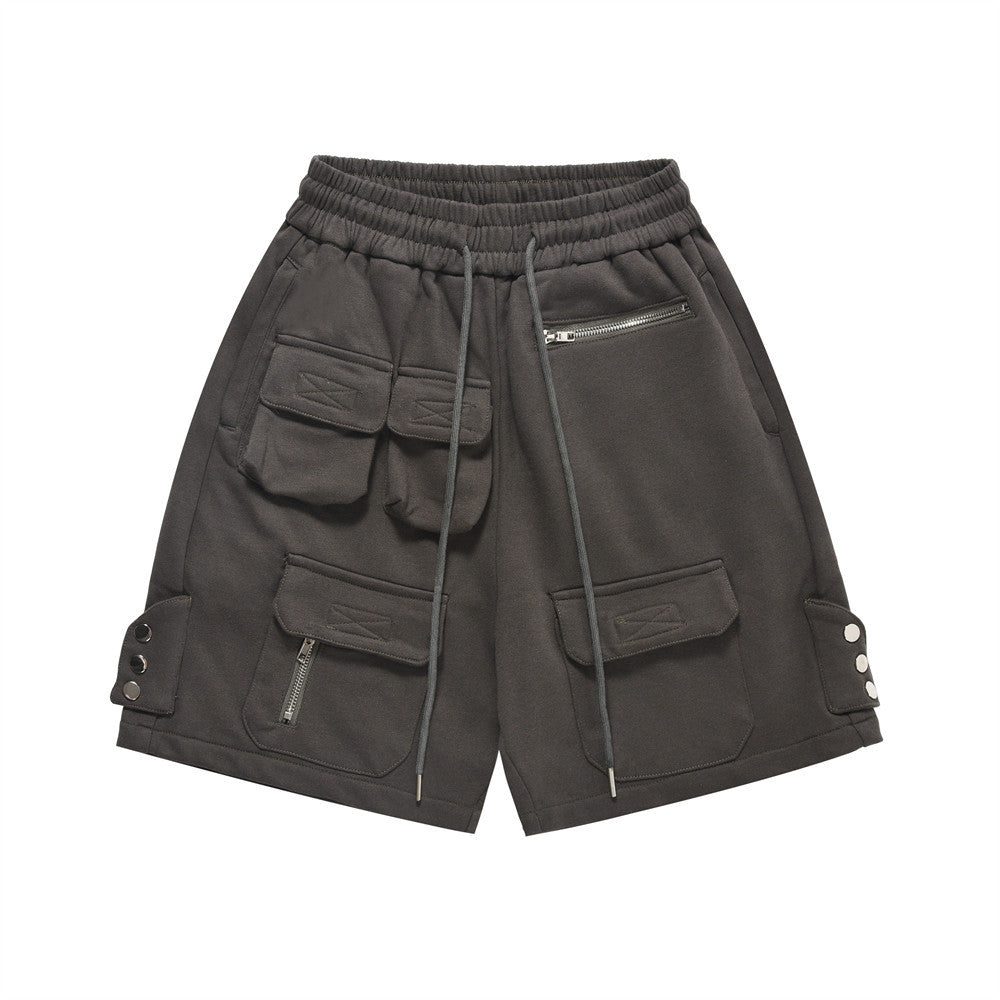 Men Shorts Multi-Pocket Workwear Loose Summer Sports