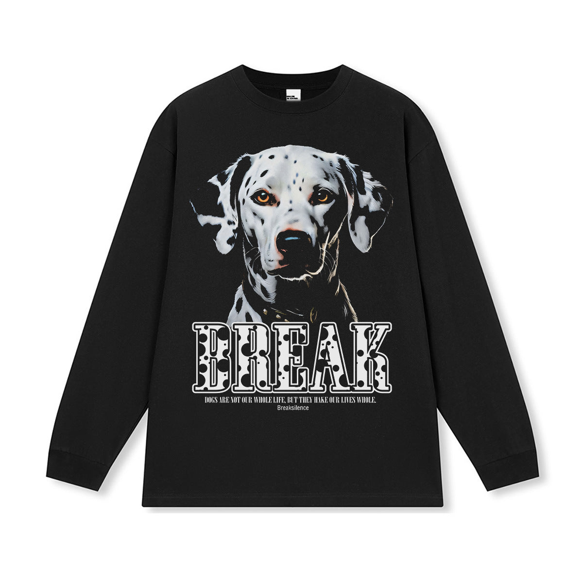 Vintage T-shirts Spotted Dog Cartoon Printed Short Sleeve T-Shirt Cotton