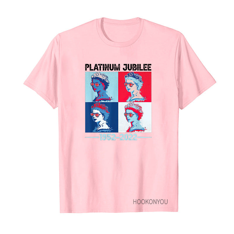 Inspired by Queen's Platinum Jubilee 2022 Elizabeth 70 Years T-shirt Short Sleeve T-shirt