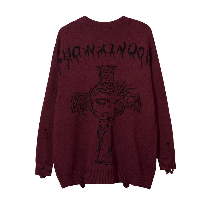 Women Sweater Ripped Sweater