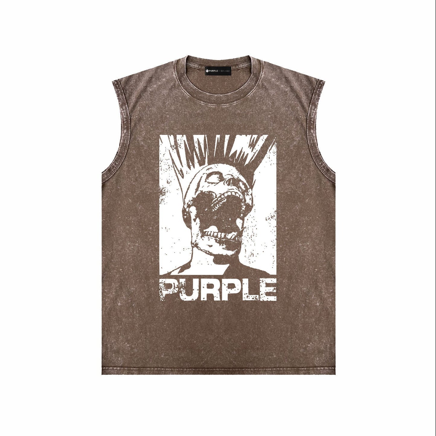 Purple Brand Distressed Tank T Shirts Distressed Sleeveless T-shirt Vest