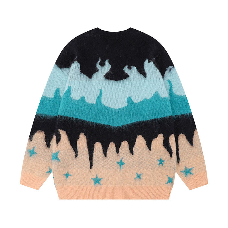 Women Sweater Retro College Style Knitted Top Versatile