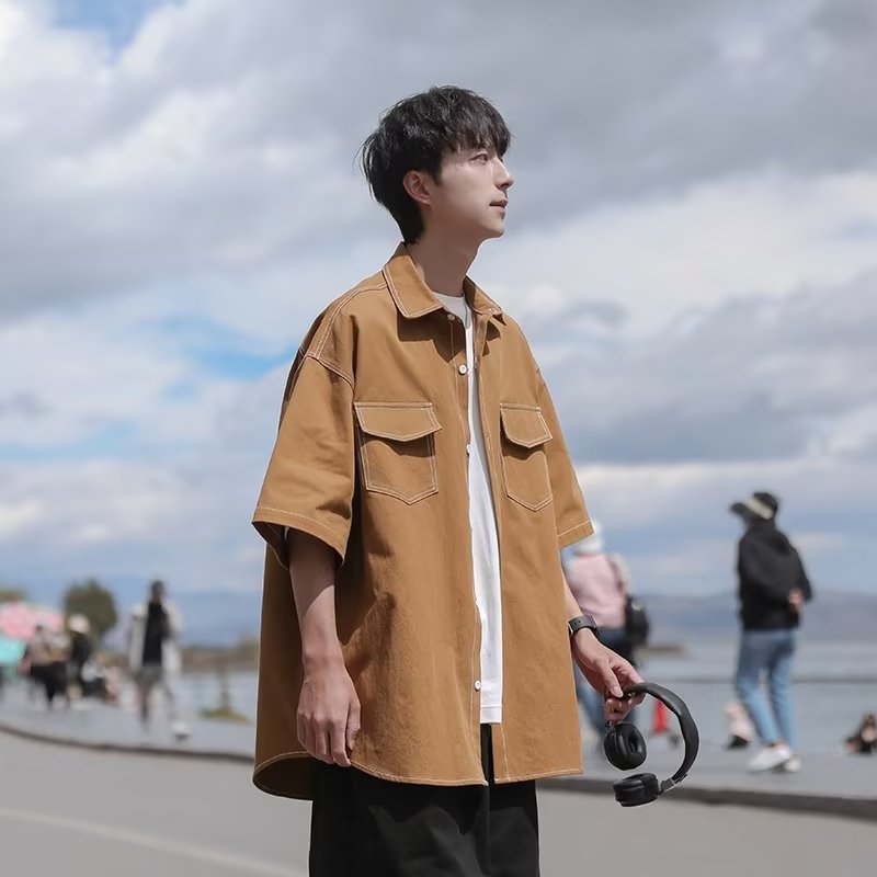 Men's Shirts Summer Retro Casual Loose