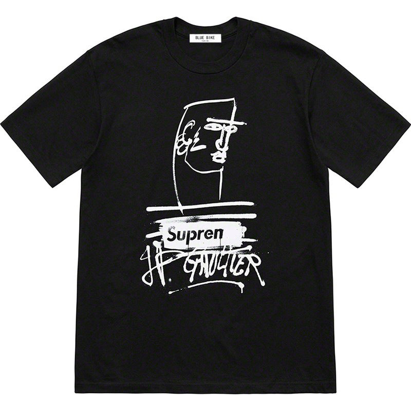 Mens T-shirts 21SS19 x Jean Paul Gaultier Tee White Graffiti Short Sleeve T-Shirt