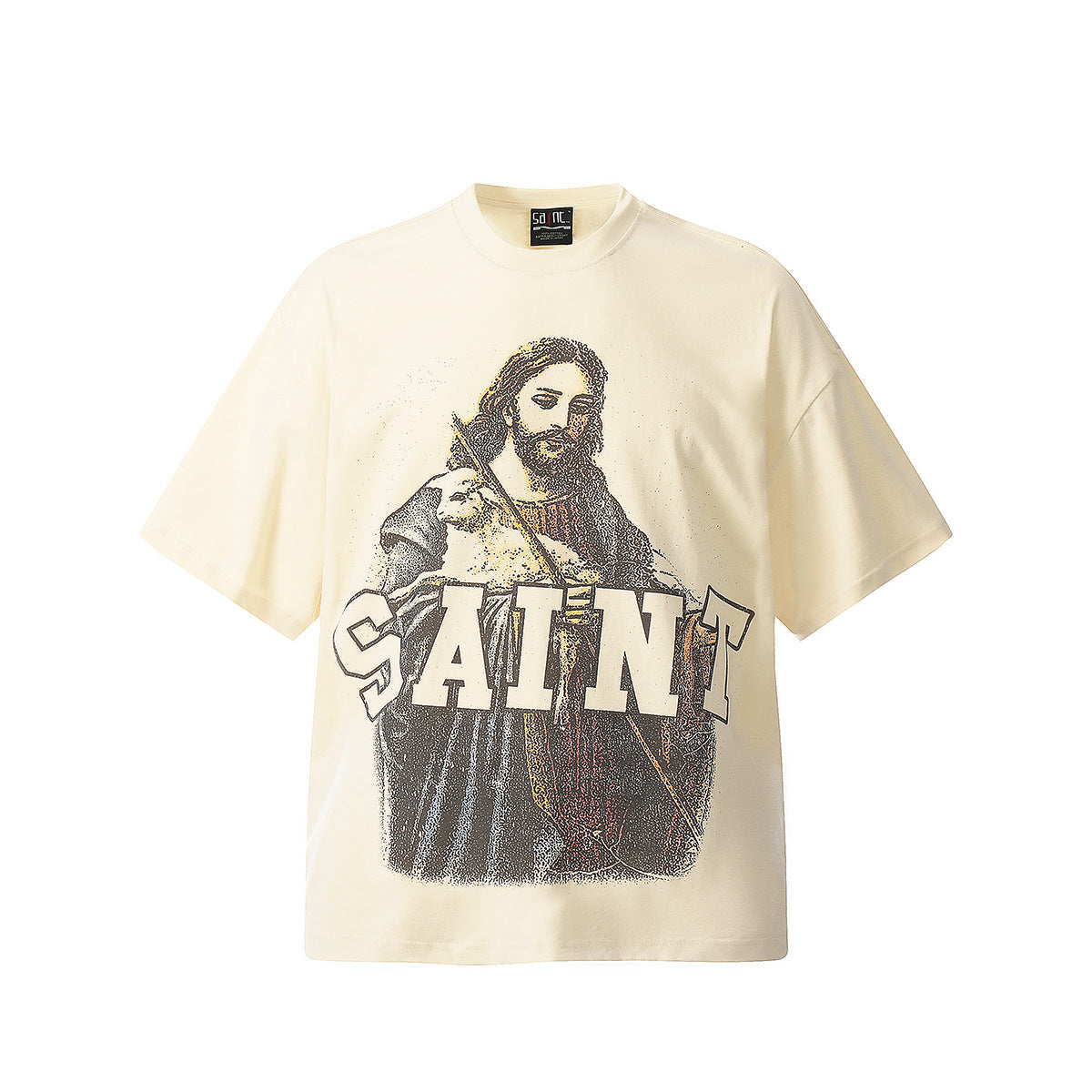 Unisex T-Shirts Saint Michael Jesus Printed VINTAGET Shirt