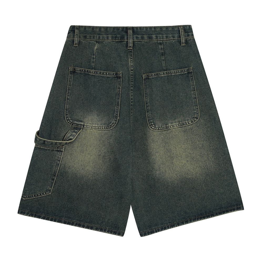 Men Shorts Ripped Denim Shorts Distressed Loose