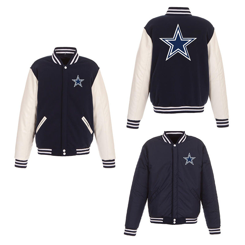MLB Hoodie Men's Jacket Double-sided Baseball Uniform
