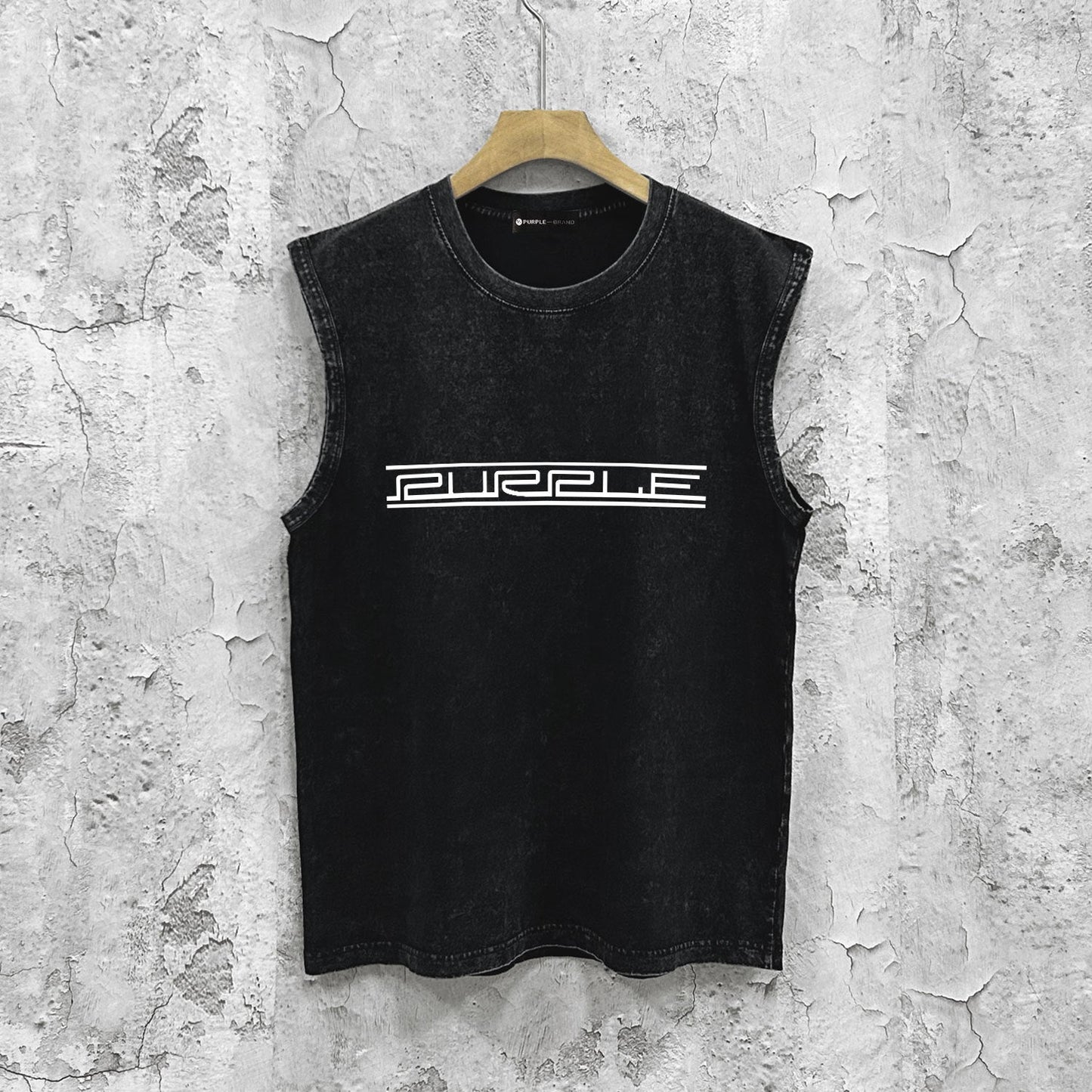 Purple Brand Distressed Tank T Shirts Distressed Sleeveless T-shirt Vest