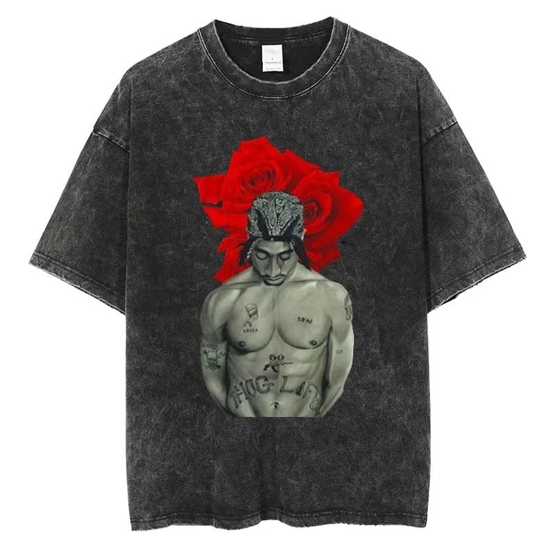 T-shirts Quality Cotton Vintage T shirt Y2K Haraju