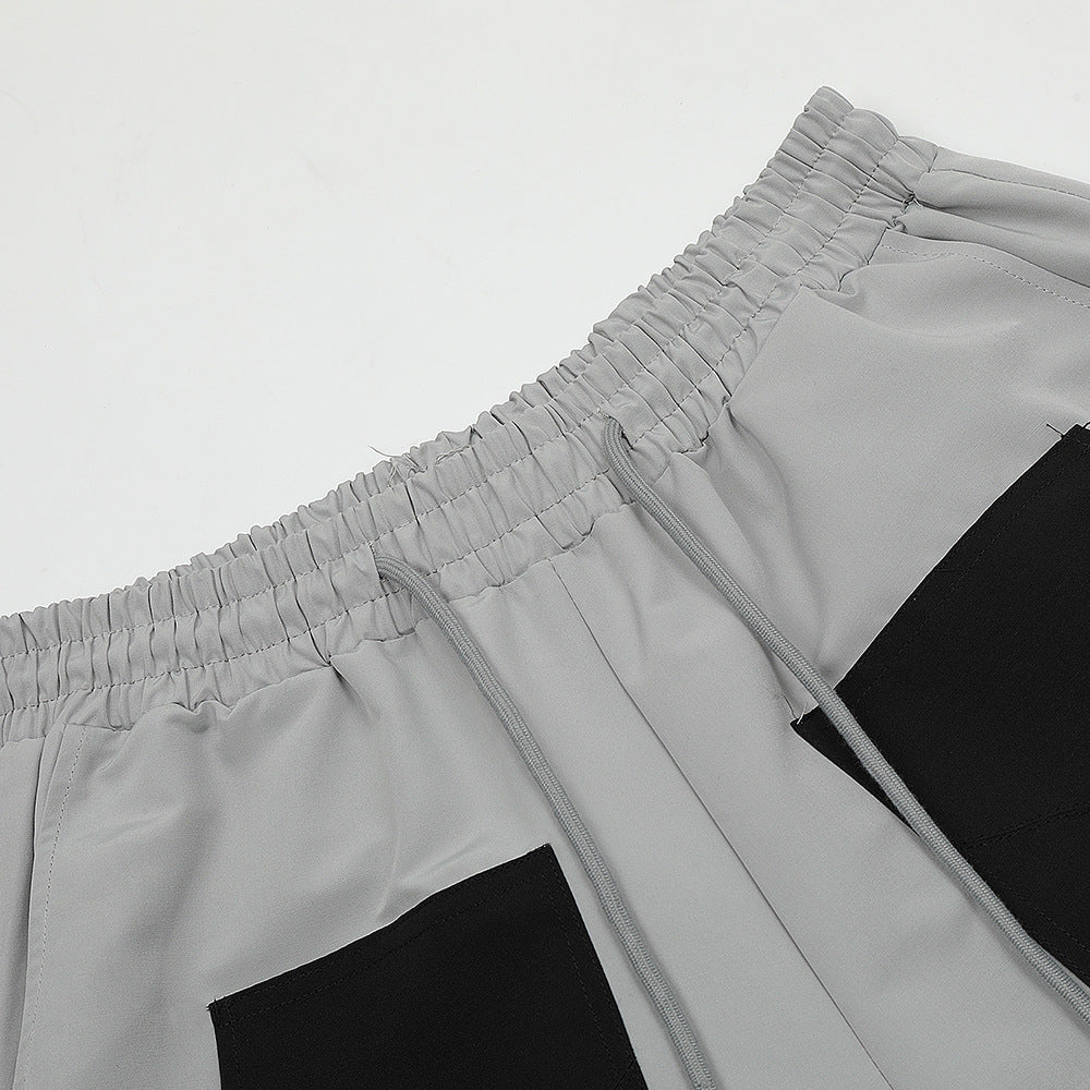 Men Shorts Patchwork Pocket Thin Casual