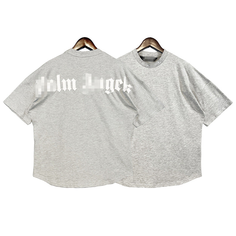 Palm Angle T Shirts Foam Letter Printing Loose
