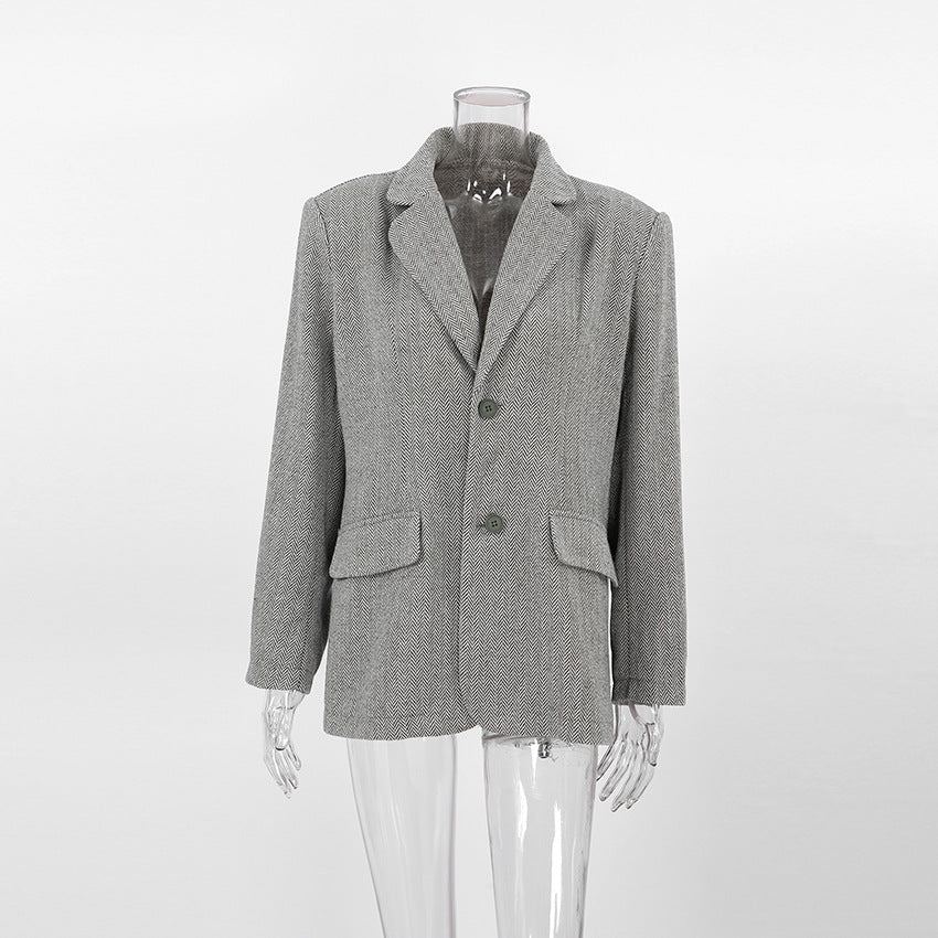 Women Trench Coat Suit Jacket Loose Autumn and Winter