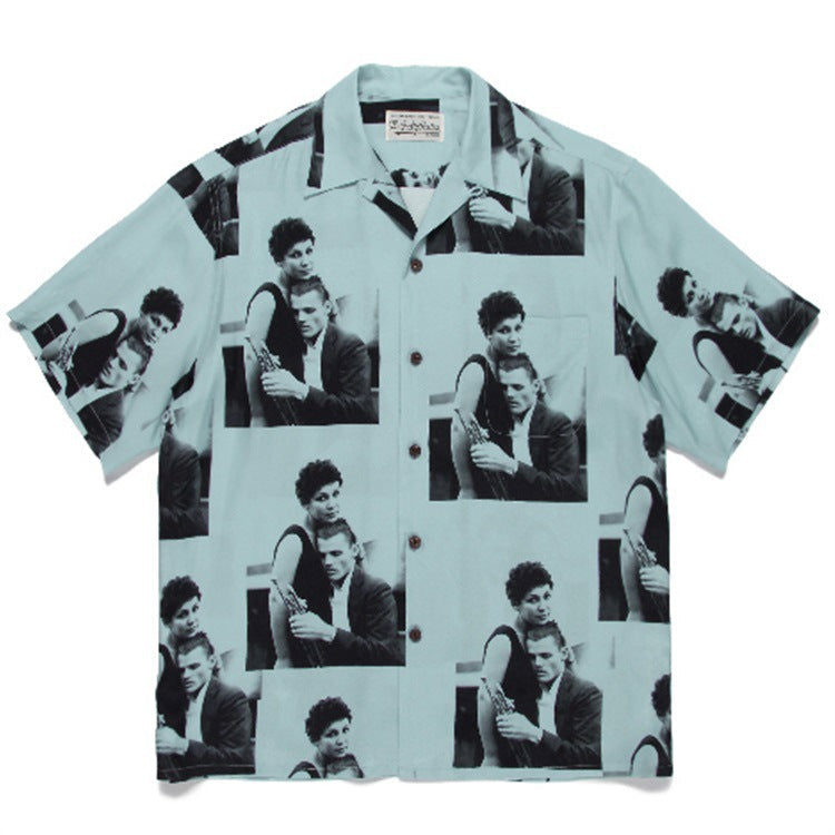 GUILTYPARTIES TIGER Shirts Jazz Yosuke short-sleeved shirt