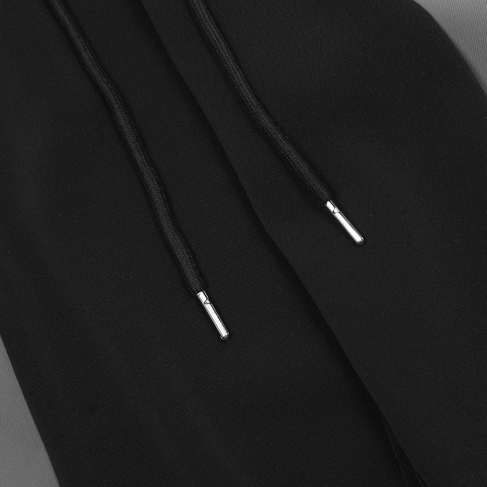 Men Sweatpants Stitching Exercise Casual Pants Men's Loose Straight Wide Leg Pants