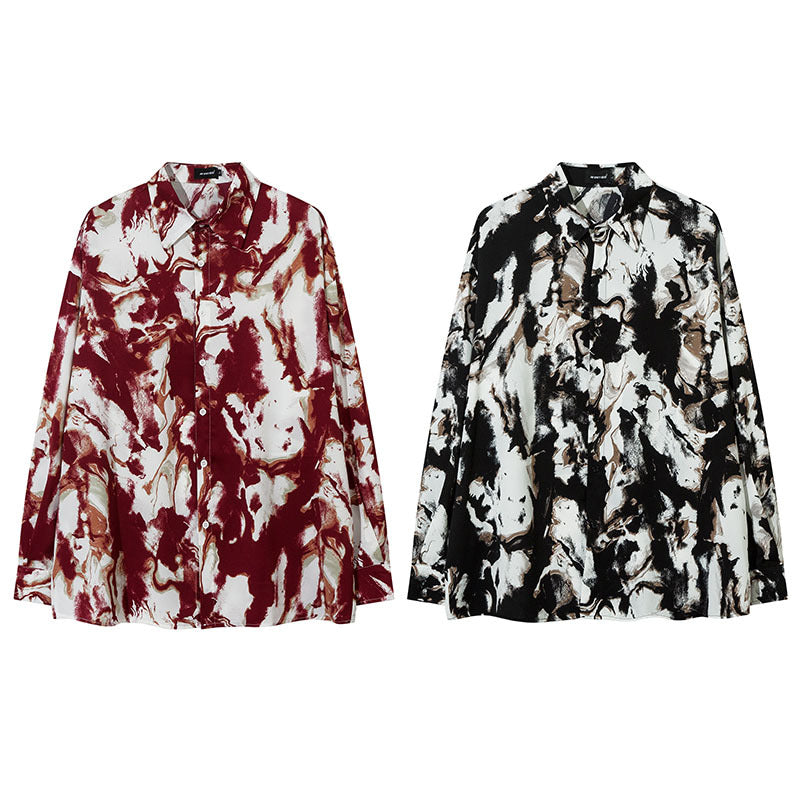 Unisex Vintage Shirt Autumn/Winter Long Sleeve Shirt Jacket