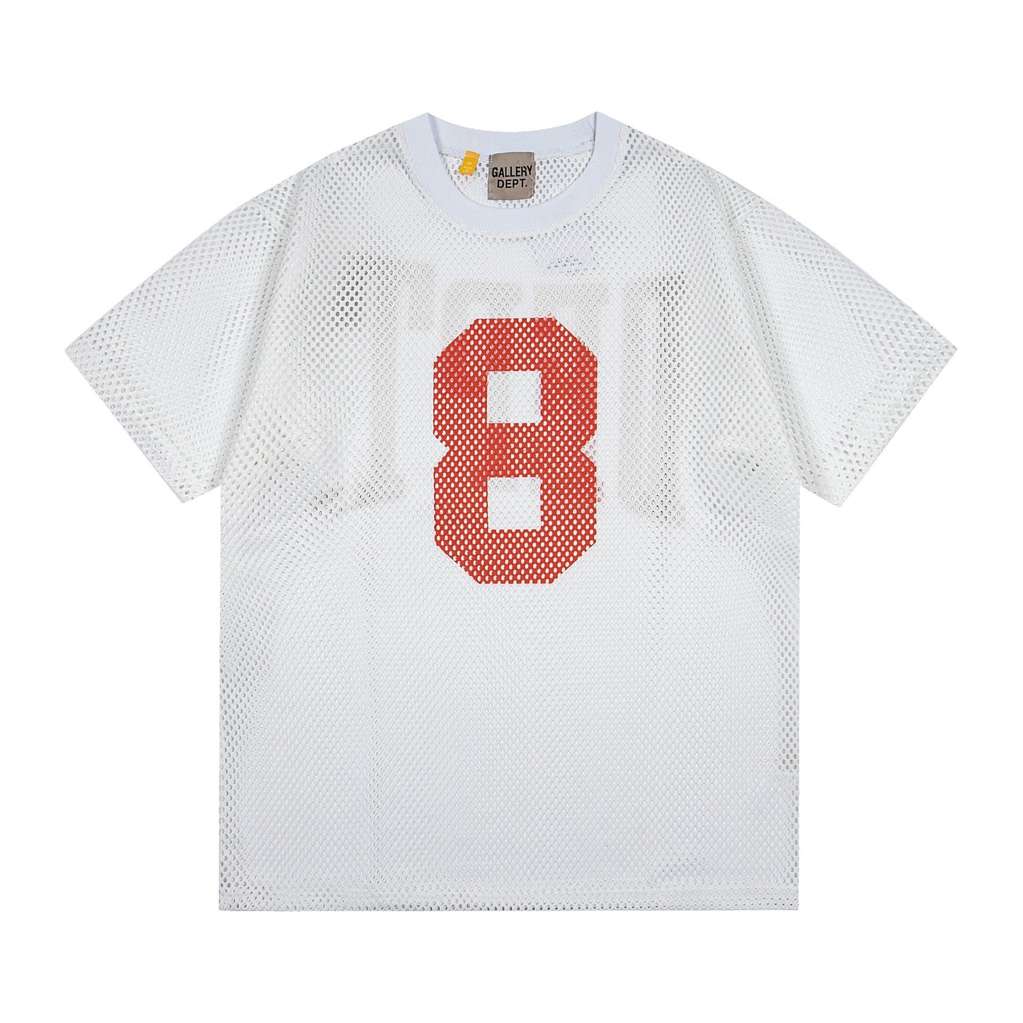 Gallery Dept T-Shirt Alphabet Print Hollow Mesh Short Sleeve T-Shirt