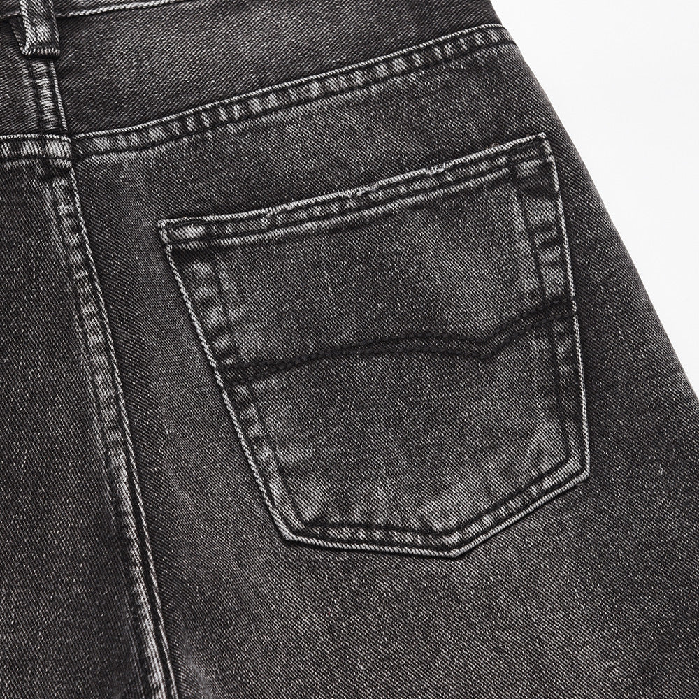 Men Jeans Distressed Trousers Loose Hole