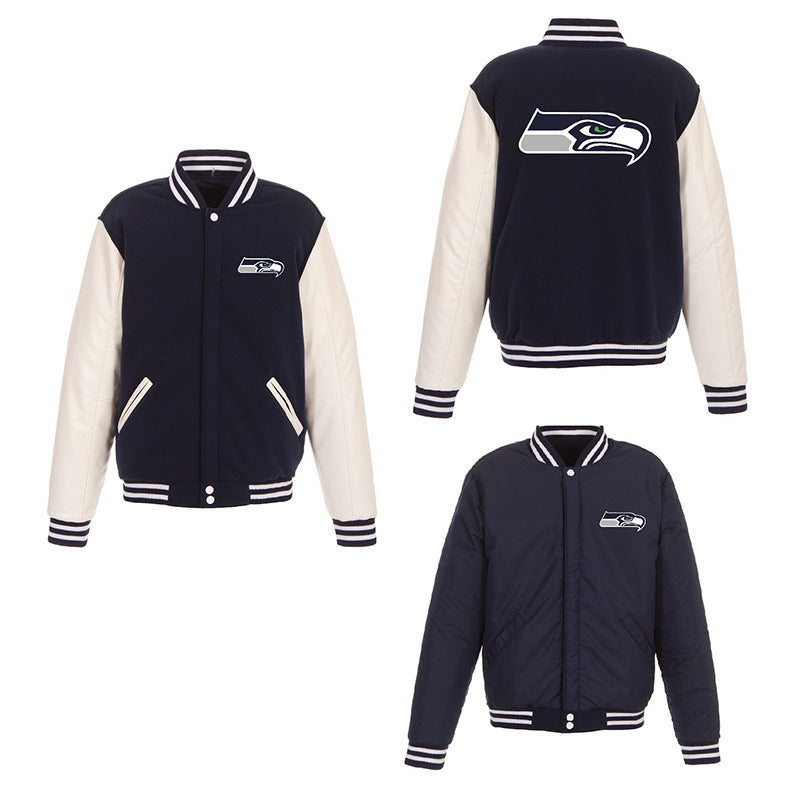 MLB Hoodie Men's Jacket Double-sided Baseball Uniform