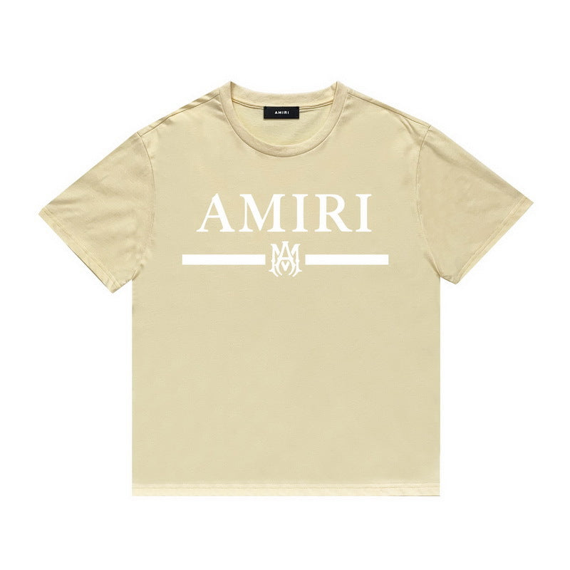 Amiri T Shirt Printed Casual Hip Hop round Neck Short Sleeve T-shirt