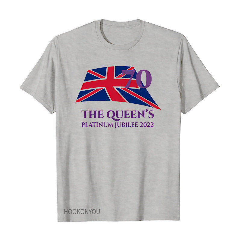 Inspired by Queen's Platinum Jubilee 2022 Elizabeth 70 Years T-shirt Short Sleeve T-shirt