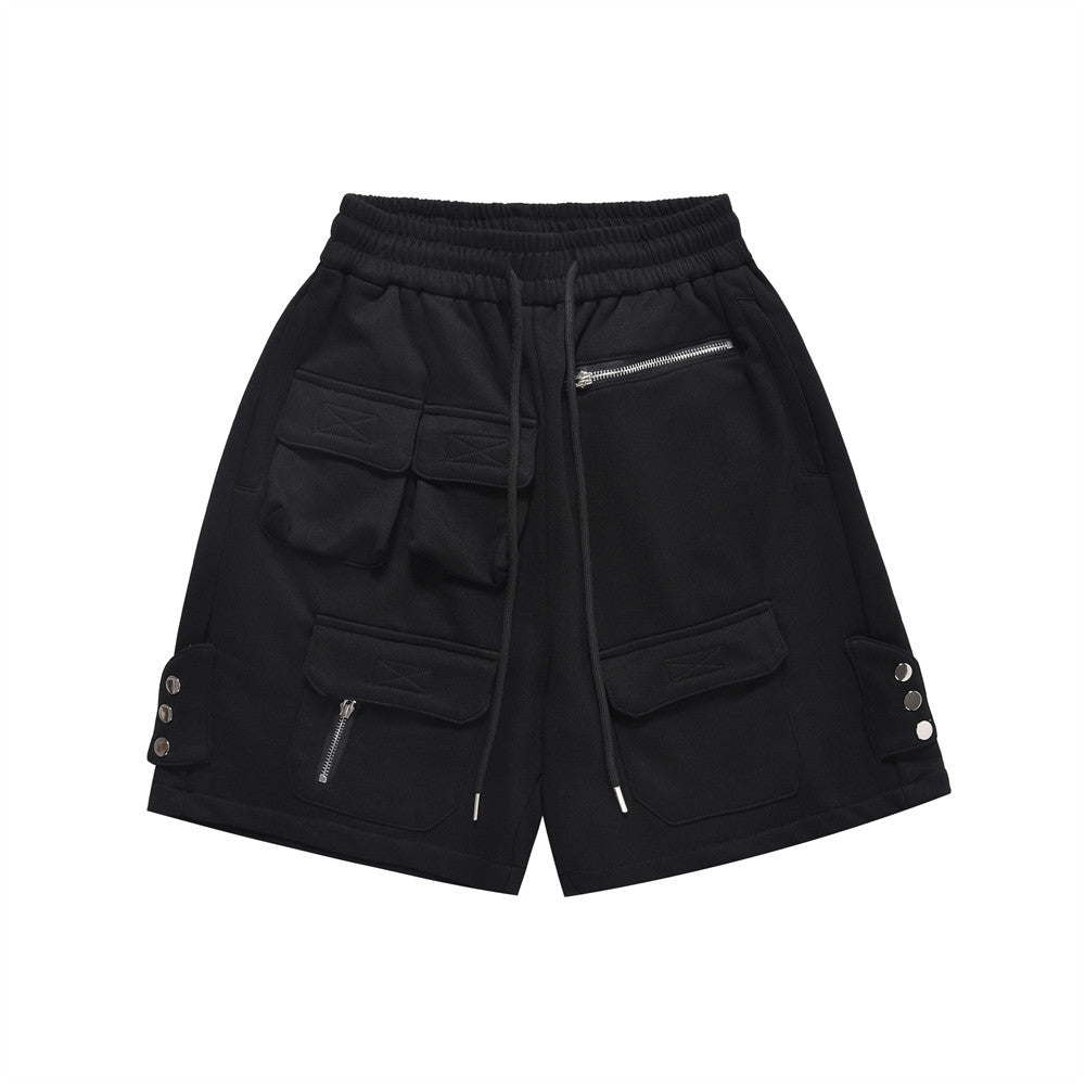 Men Shorts Multi-Pocket Workwear Loose Summer Sports