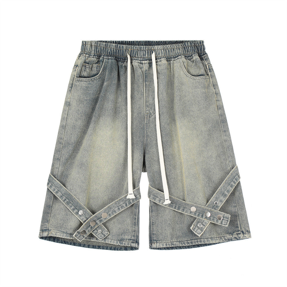 Men Shorts distressed denim shorts loose summer