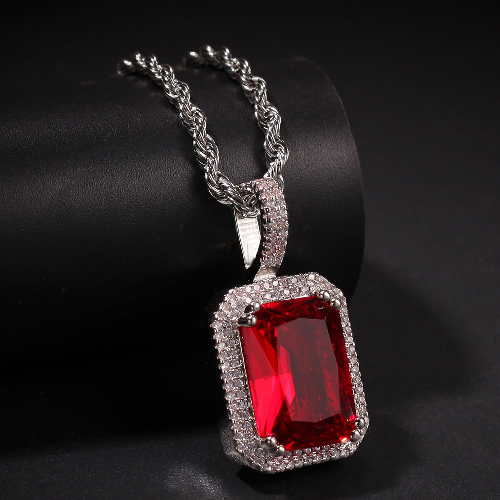 Jewelry Mocha Fluorescent Gemstone Pendant Necklace ins Spectrum St. Valentine's Royalty