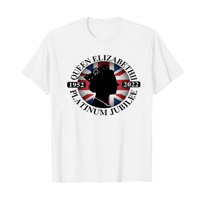 Inspired by Queen's Platinum Jubilee 2022 Elizabeth 70 Years T-shirt Printed Crew Neck Top Short Sleeve
