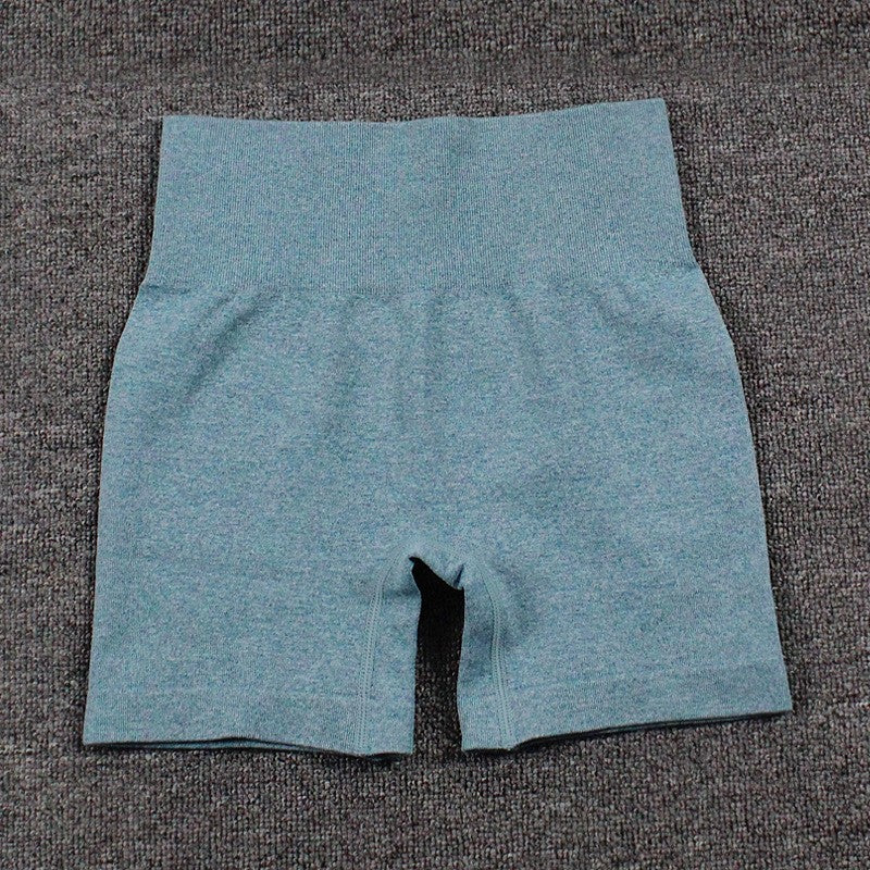 Women Yoga Sports Shorts Quick-Drying Breathable Threaded Tight Cycling Sports Yoga Fitness Shorts