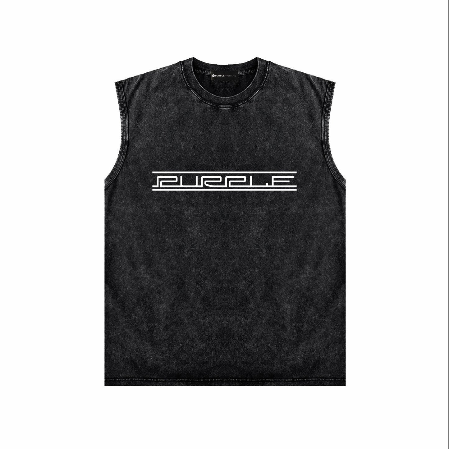 Purple Brand Distressed Tank T Shirts Distressed Sleeveless T-shirt Vest