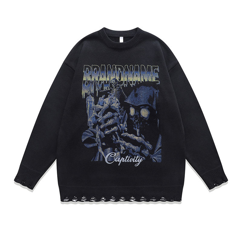 Women Sweater Japanese Anime Idle Style Retro