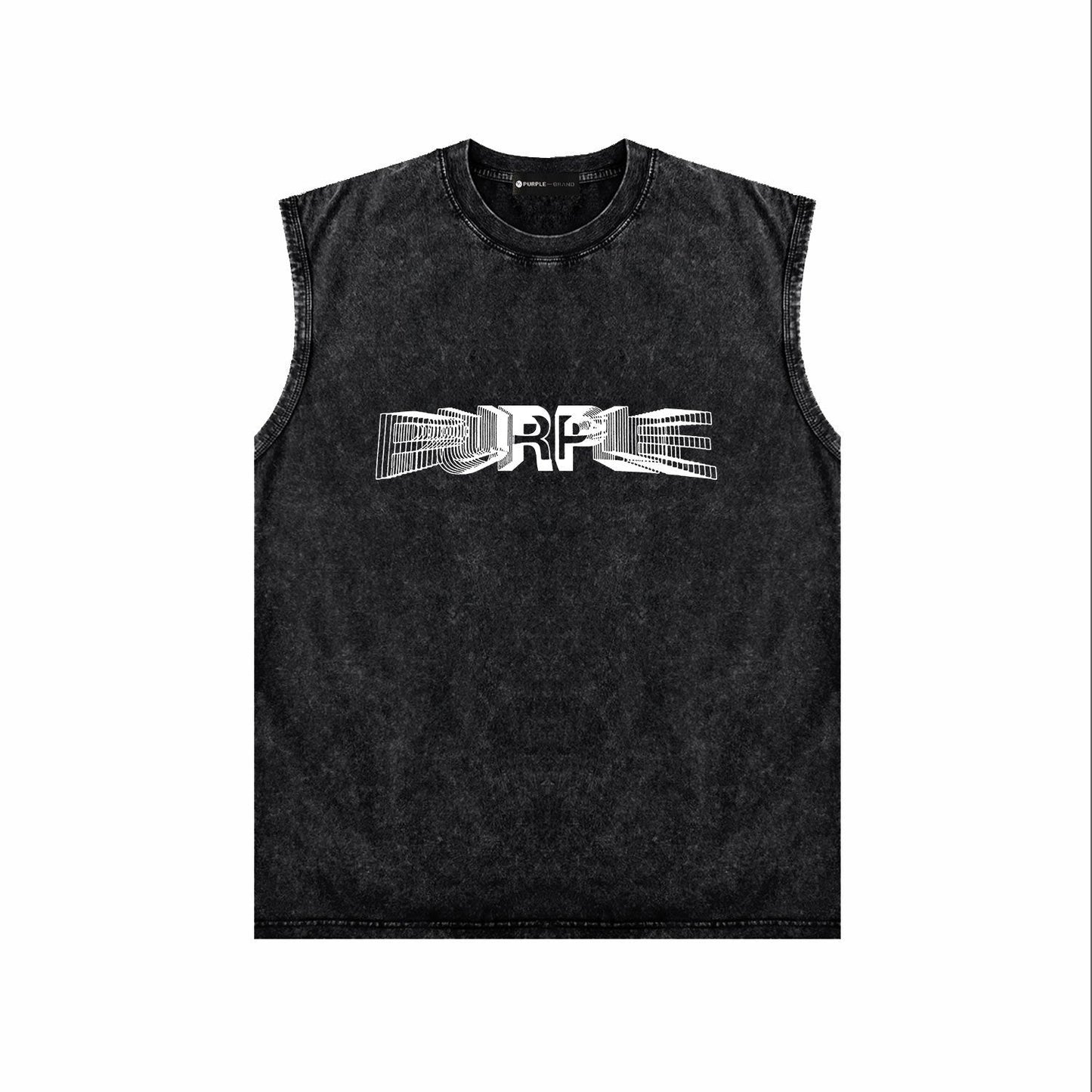 Purple Brand Distressed Tank T Shirts Distressed Sleeveless T-shirt Vest