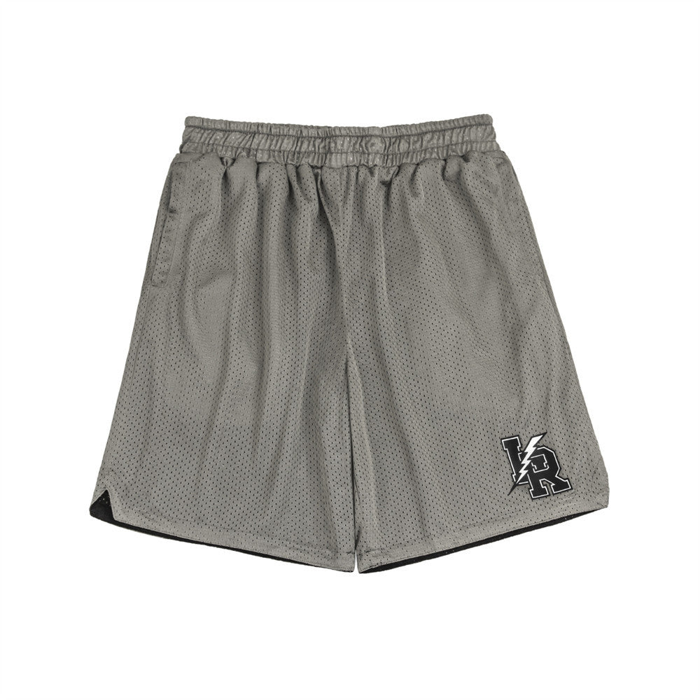 Men Shorts Double-Sided Wear Sports Loose Quick-Drying Breathable Mesh