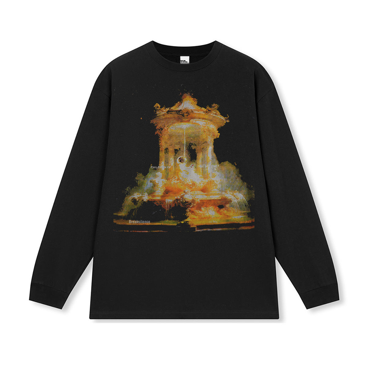 Vintage T-shirts Fantasy Amusement Park Printed Washed Old Printed Short Sleeve T-Shirt