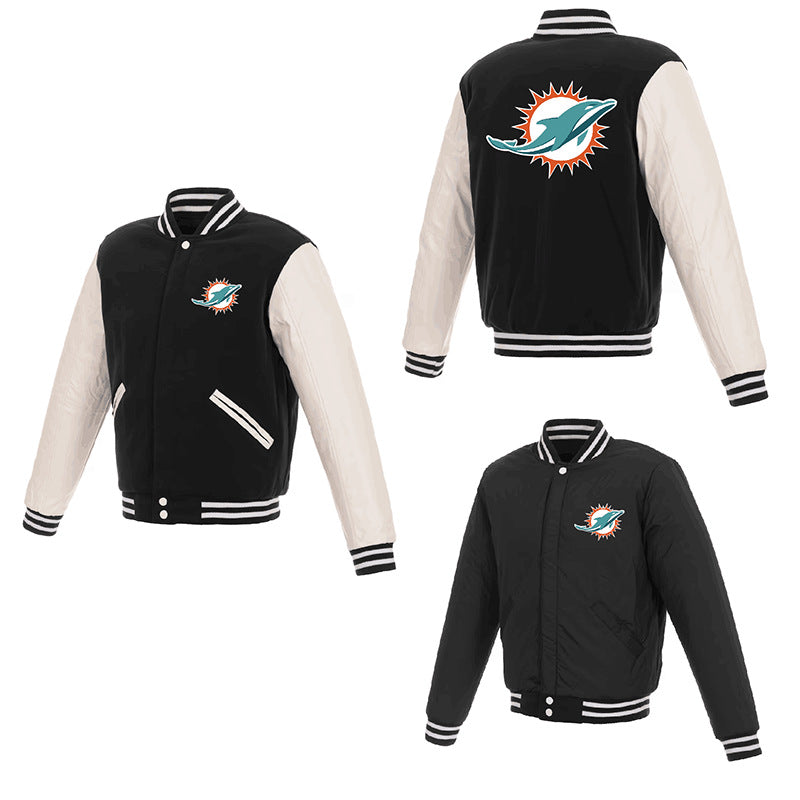MLB Hoodie Men's Jacket Double-sided Baseball Uniform