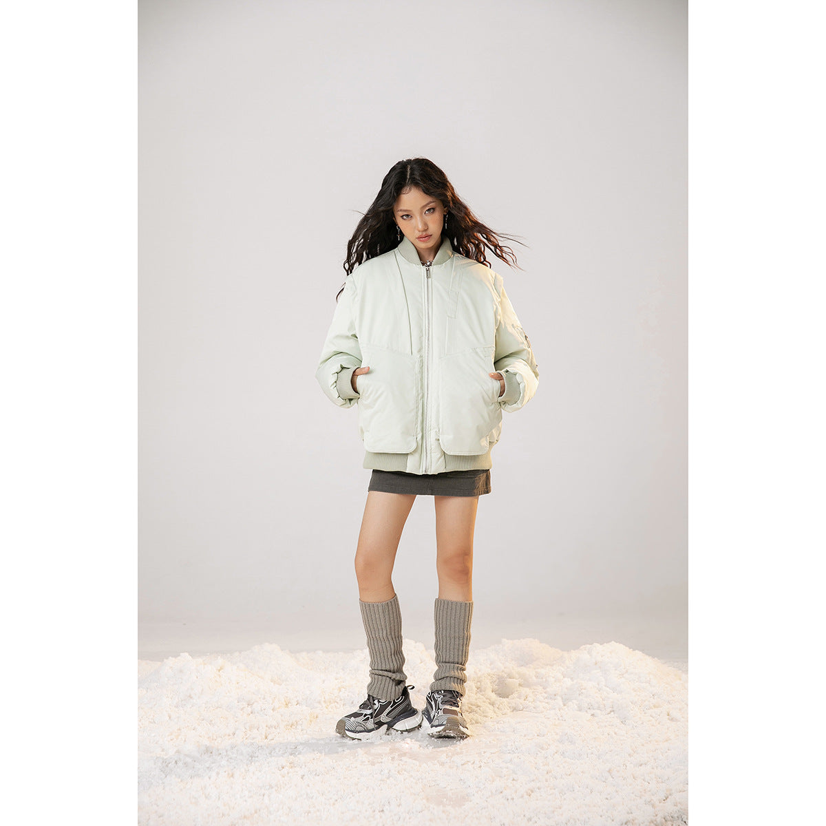 Unisex Coat Baseball Uniform Men's and Women's Cotton-Padded Jacket