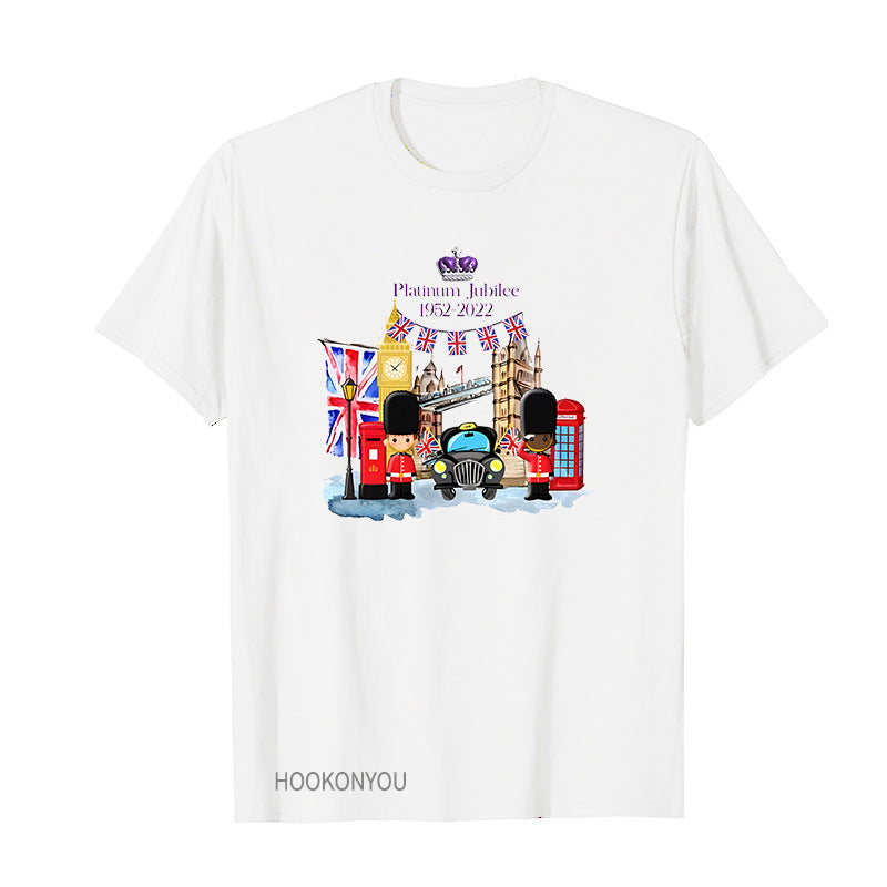 Inspired by Queen's Platinum Jubilee 2022 Elizabeth 70 Years T-shirt Crew Neck T-shirt
