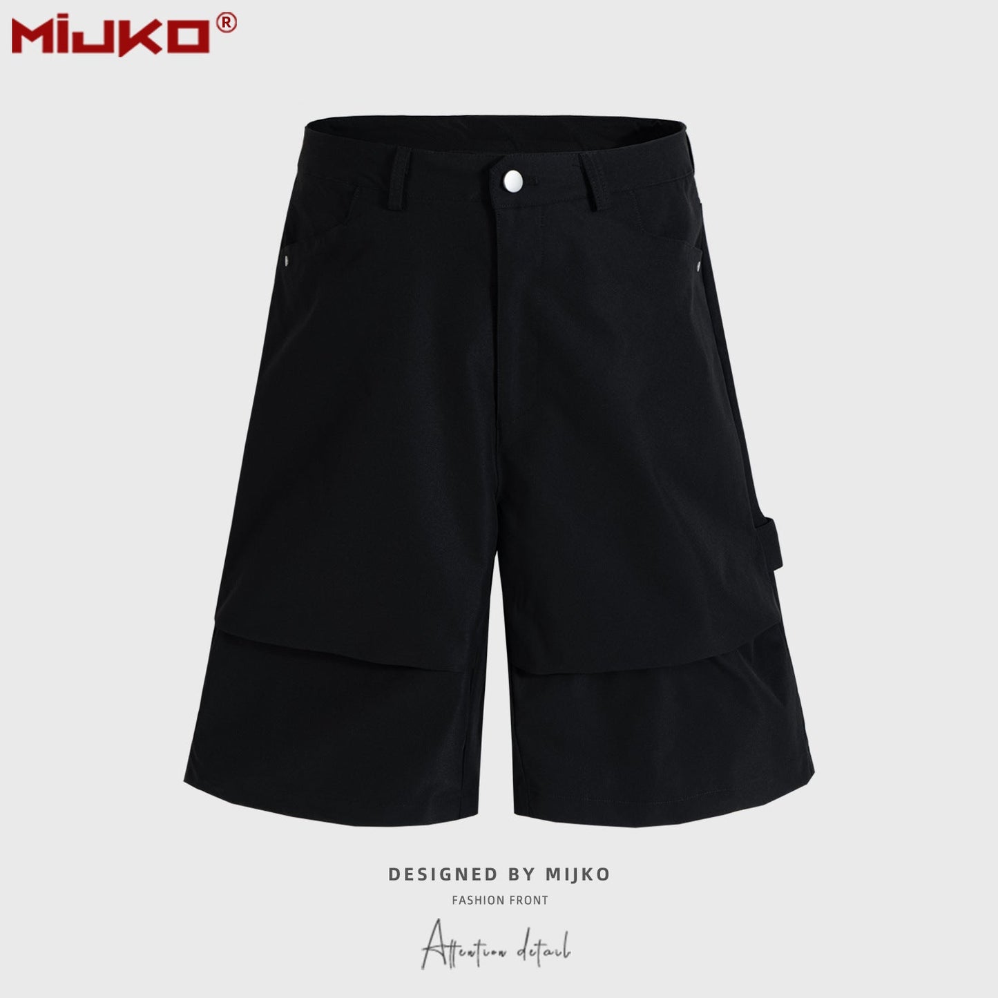 MIJKO Men Shorts Men's and Women's Same Tie Design Seven-Point Shorts