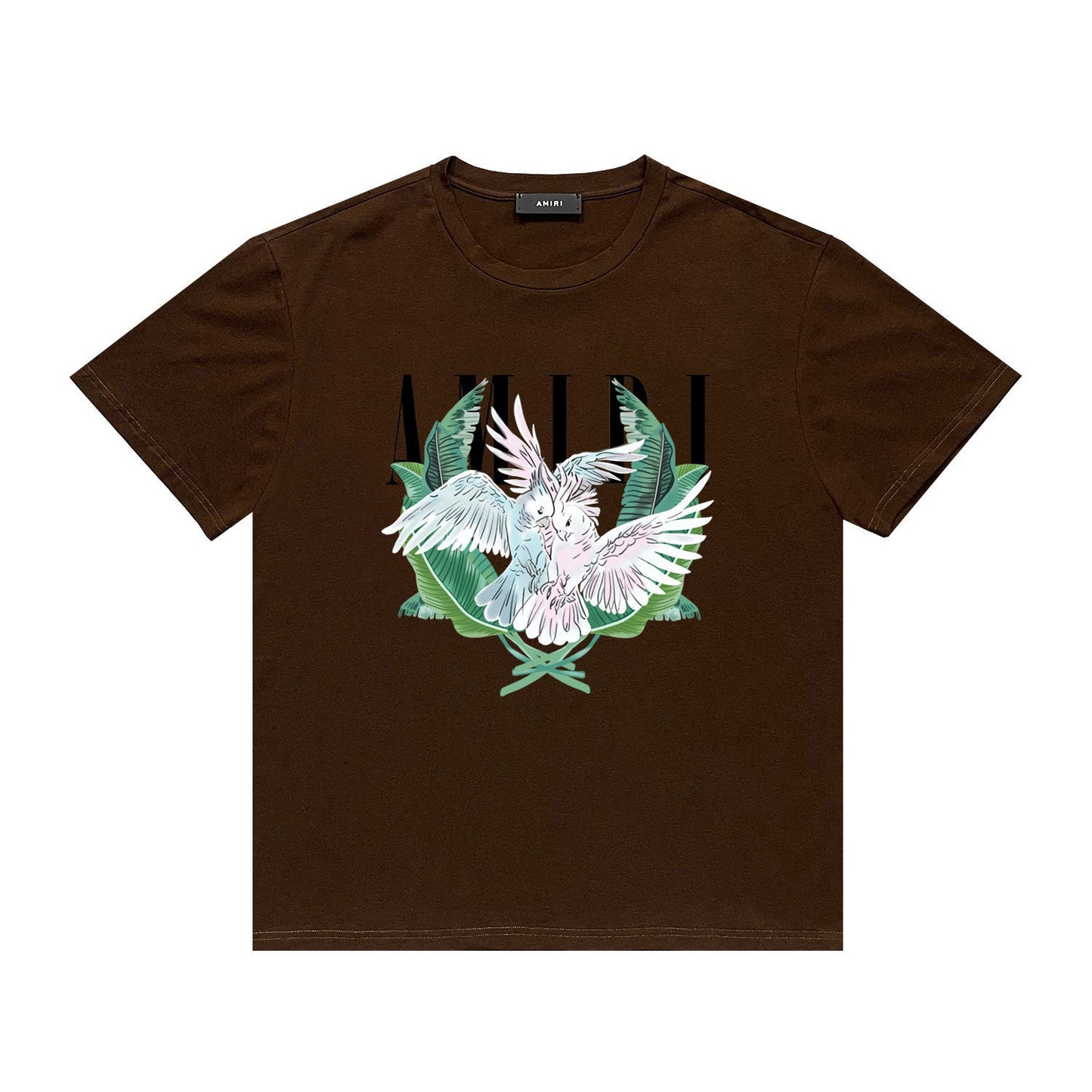 Amiri T Shirt Printed Casual Hip Hop round Neck Short Sleeve T-shirt