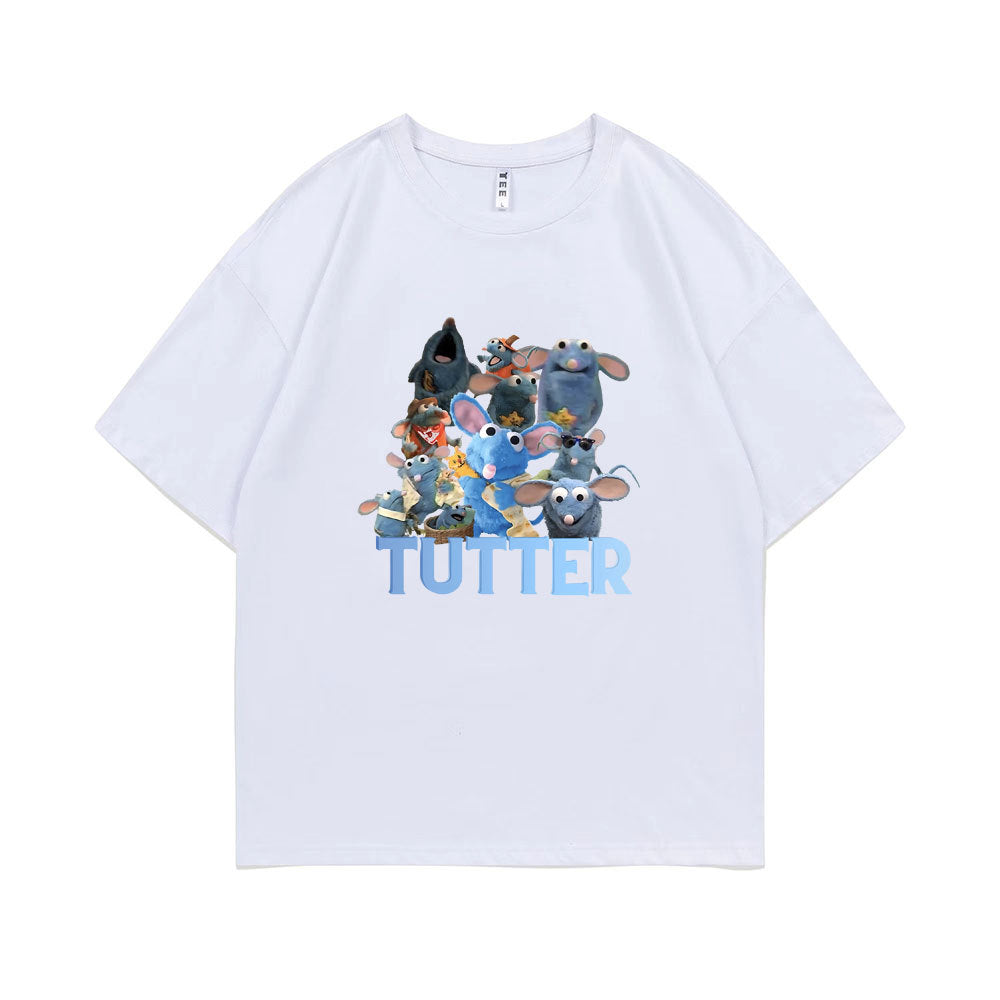 Tutter Rat Meme T-shirt Funny Mouse Print T Shirts