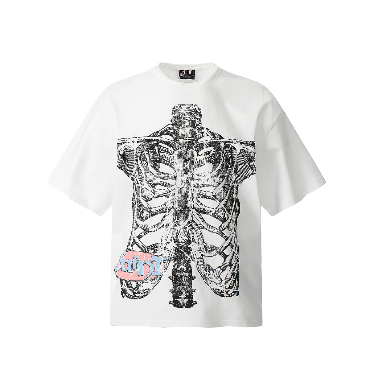 Unisex T-Shirts Saint Michael Bone Pattern Casual T-Shirts