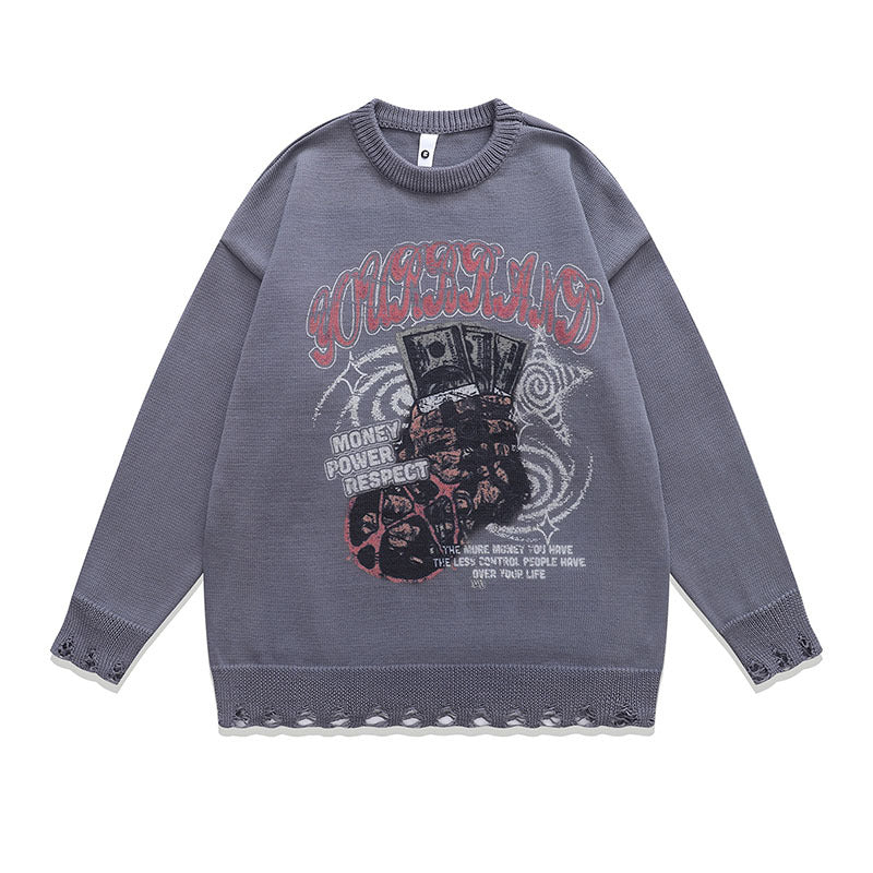 Women Sweater Japanese Anime Idle Style Retro