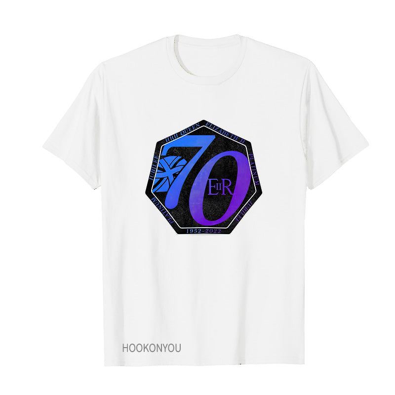 Inspired by Queen's Platinum Jubilee 2022 Elizabeth 70 Years T-shirt Casual Fashionable
