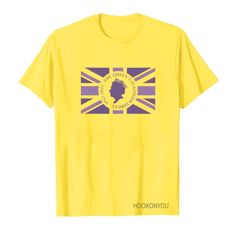 Inspired by Queen's Platinum Jubilee 2022 Elizabeth 70 Years T-shirt Graphic Print Crew Neck Short Sleeve