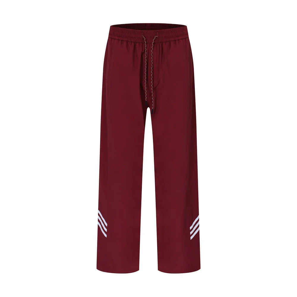 Men Sweatpants Mechanical Style Tactical Pants Men's Striped Straight Loose Sports and Leisure Trousers