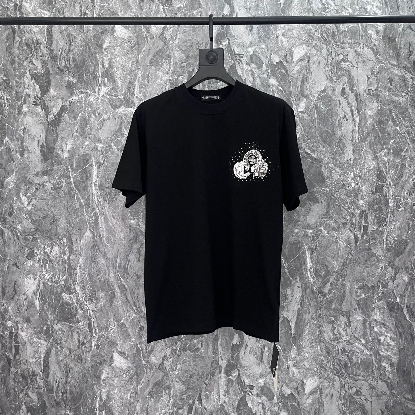 CHH Chrome Heart T Shirts Cross Print Short Sleeve T-Shirt Loose
