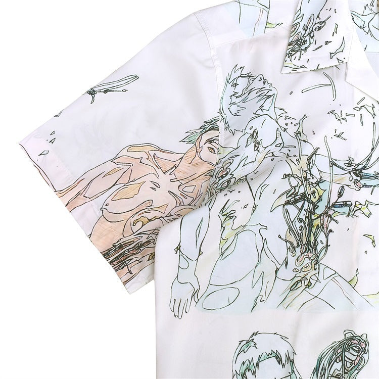 GUILTYPARTIES TIGER Shirts Ghost in the Shell joint print, short-sleeved shirt