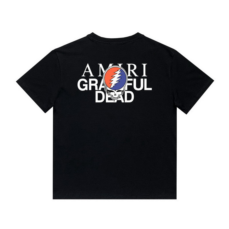 Amiri T Shirt Printed Casual Hip Hop High Street round Neck Short Sleeve T-shirt