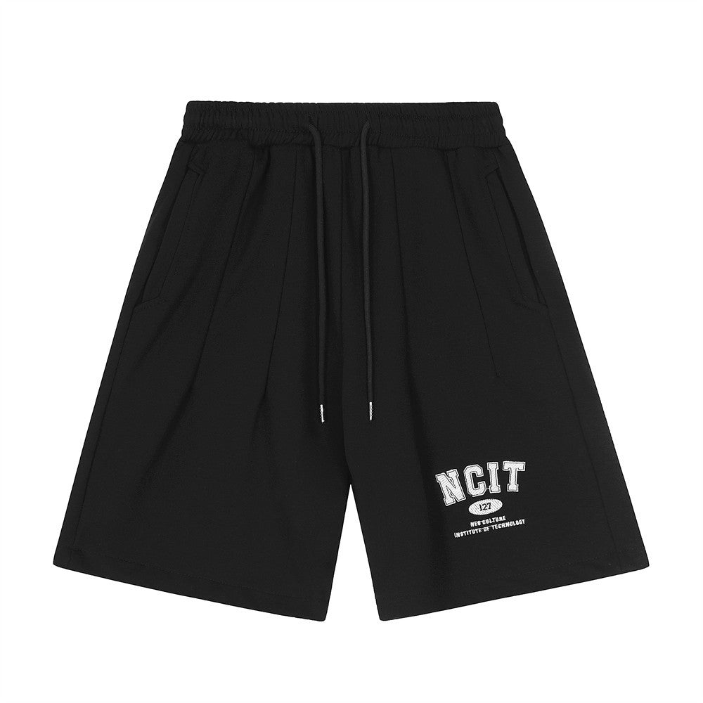 Men Shorts Summer Embroidery Loose Sports and Leisure